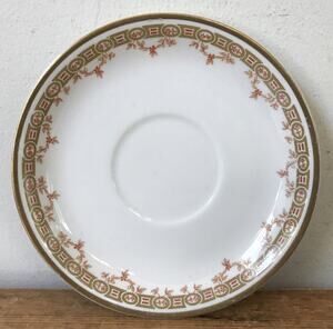 Vtg Antique Pope Gosser Single Asian Style Fine China Porcelain Tea Saucer 5.5"
